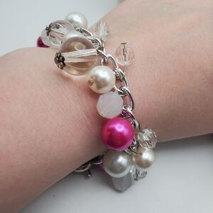 Pop princess chunky‎ beaded charm bracelet jingle